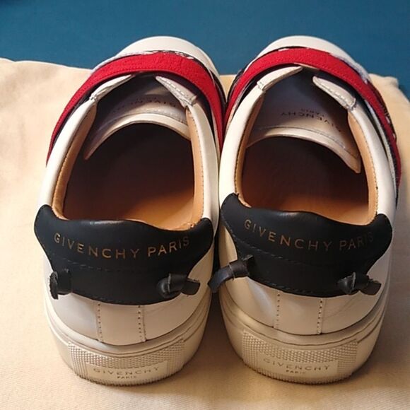 Givenchy Size 38 Slide on White and Red Sneakers with Bag - Picture 4 of 9